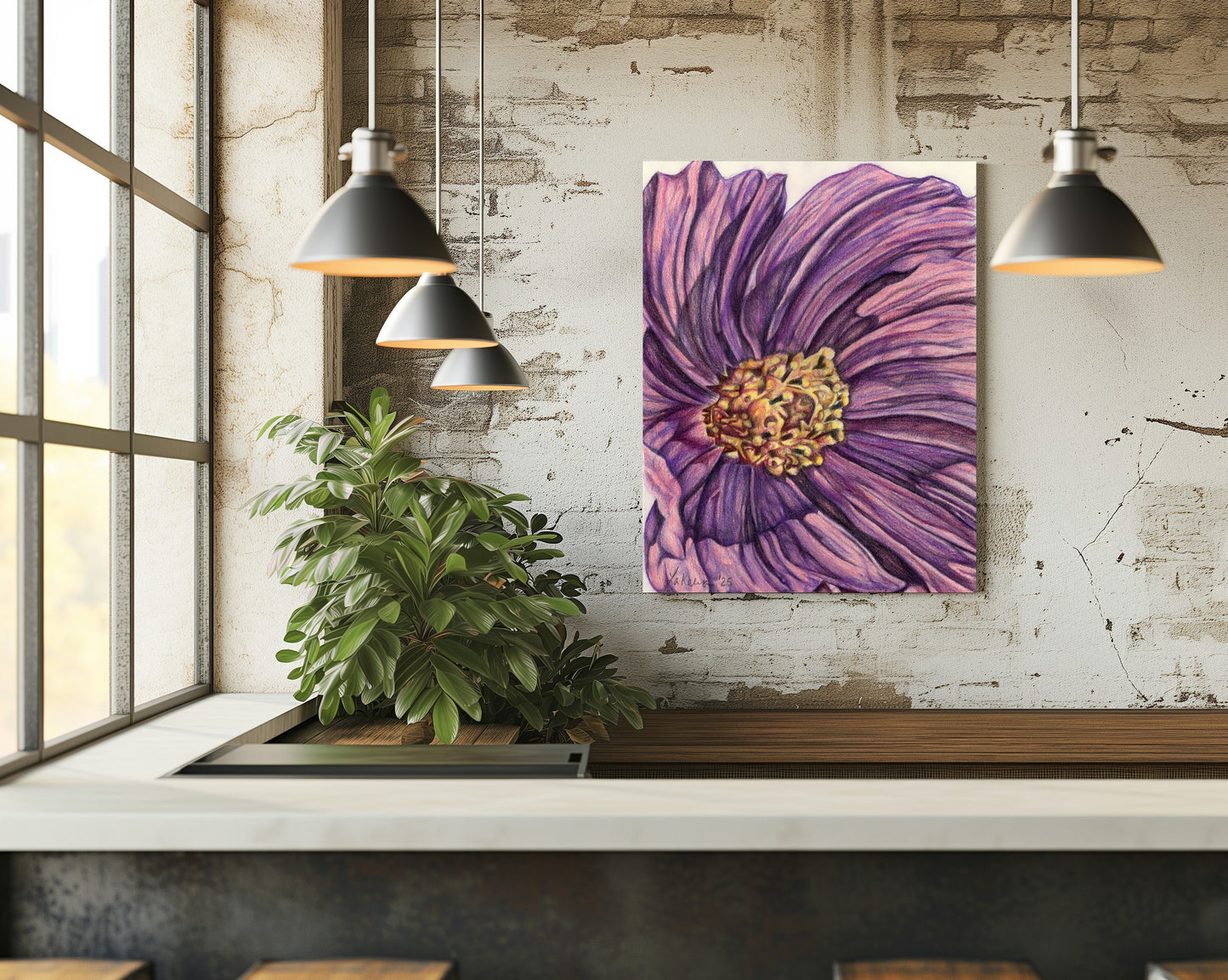 Pink Purple Flower Close Up