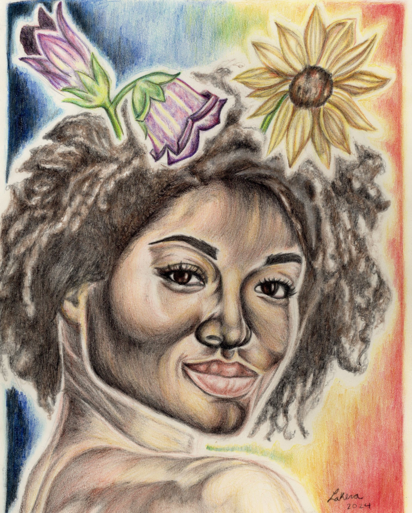Sunflower Nightshade Canvas Print 11x14 inches