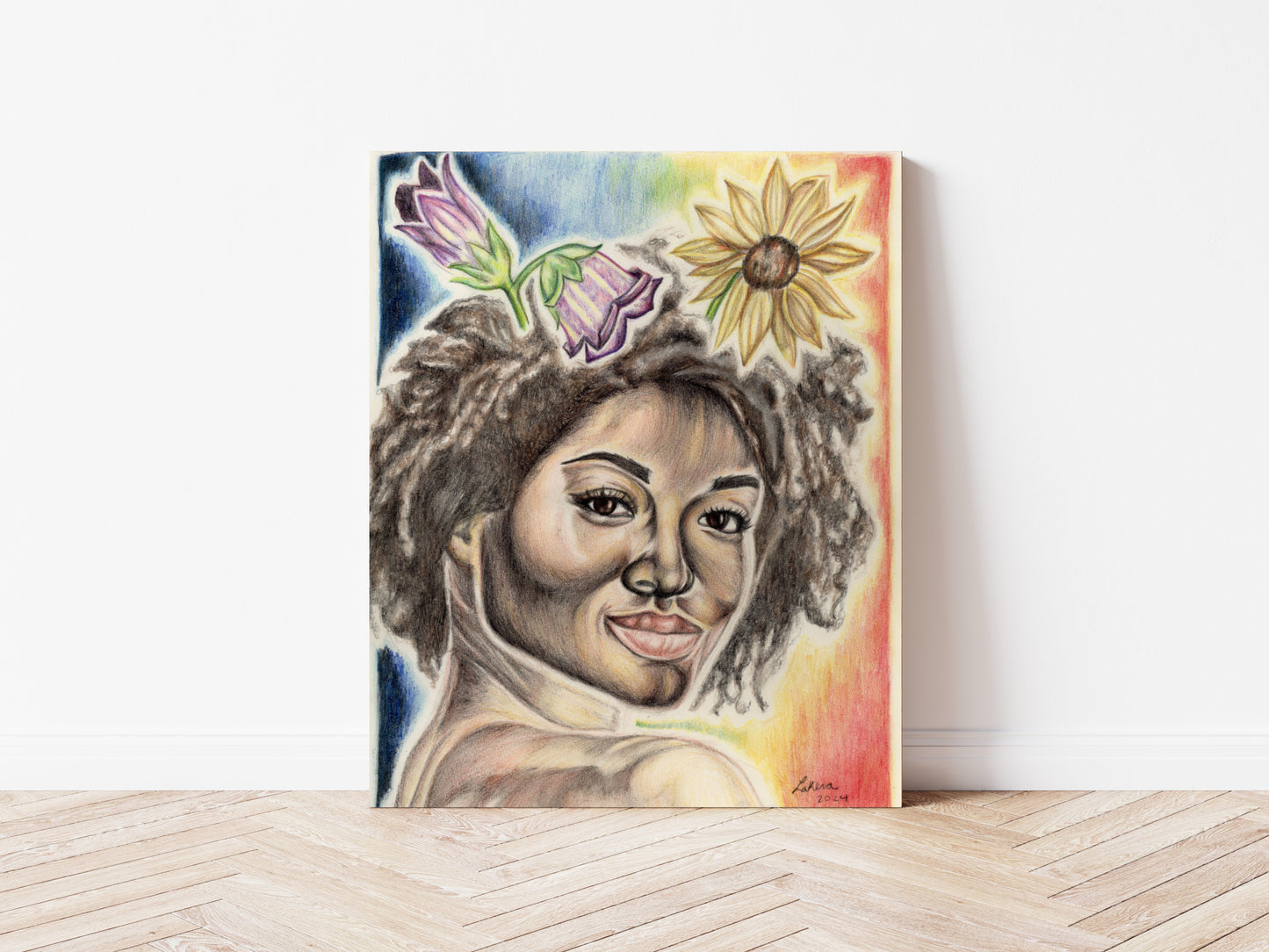 Sunflower Nightshade Canvas Print 11x14 inches