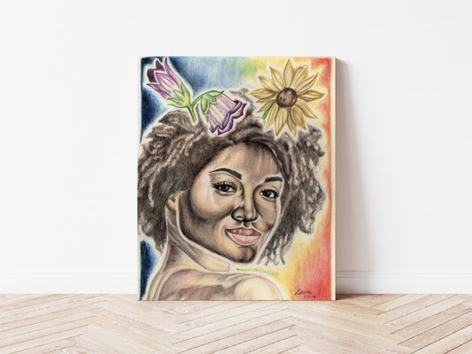 Sunflower Nightshade Canvas Print 11x14 inches