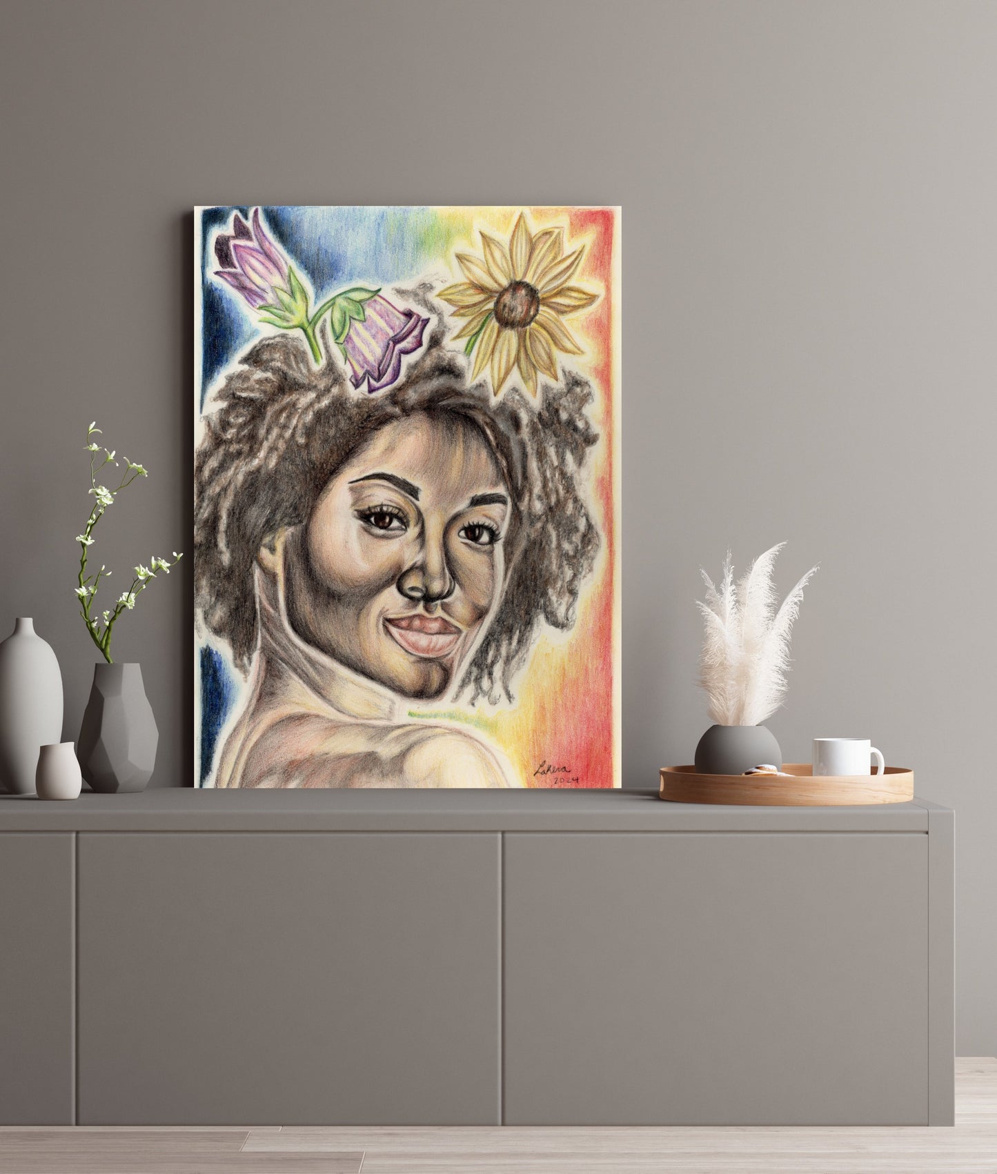 Sunflower Nightshade Canvas Print