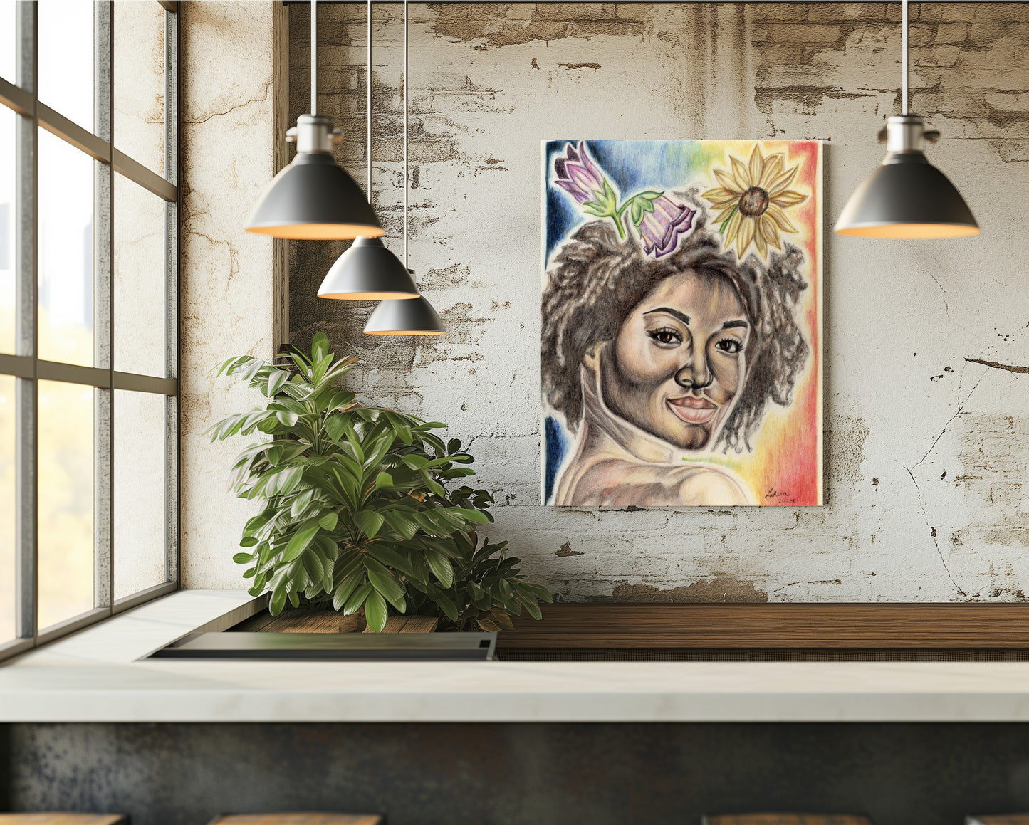 Sunflower Nightshade Canvas Print